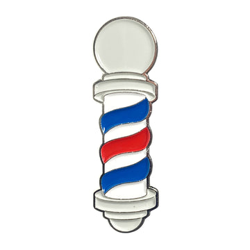 BARBER'S POLE PIN (BLUE/WHITE/RED)