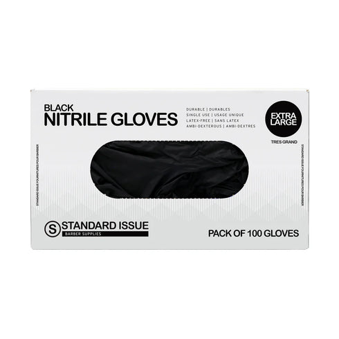 Standard Issue Black Nitrile Gloves - XL