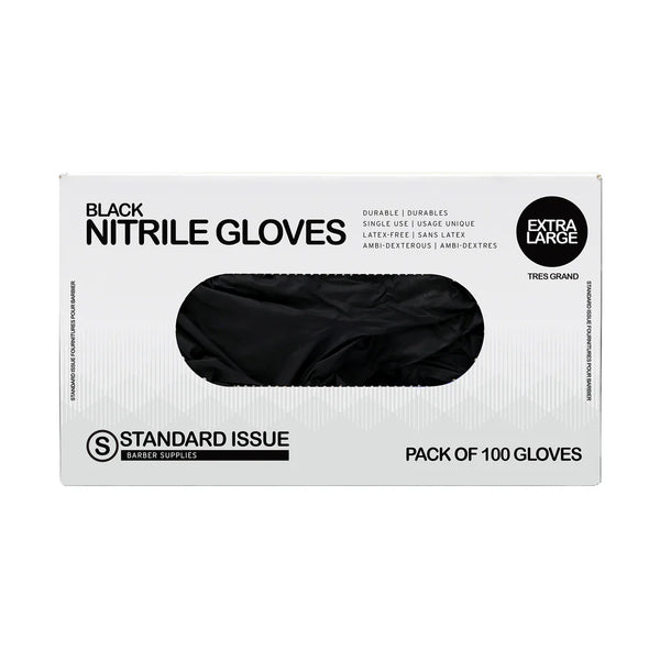 Standard Issue Black Nitrile Gloves - XL