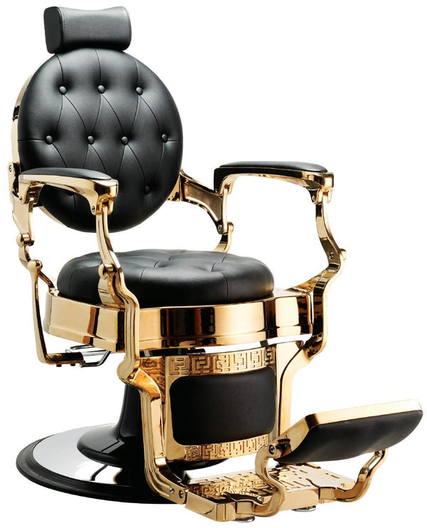 SALON & CO Sebastion Barber Chair Black & Gold