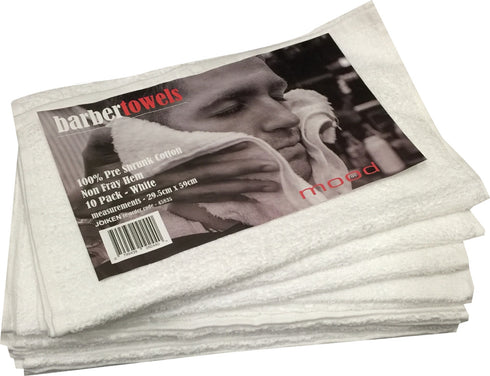 Barber Towels - White 295mmX 590mm