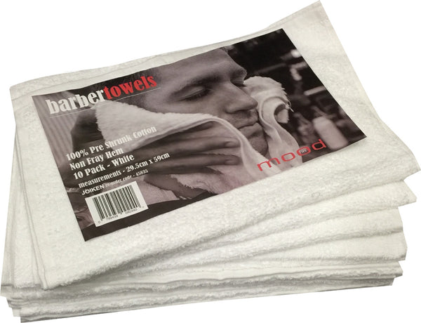 Barber Towels - White 295mmX 590mm