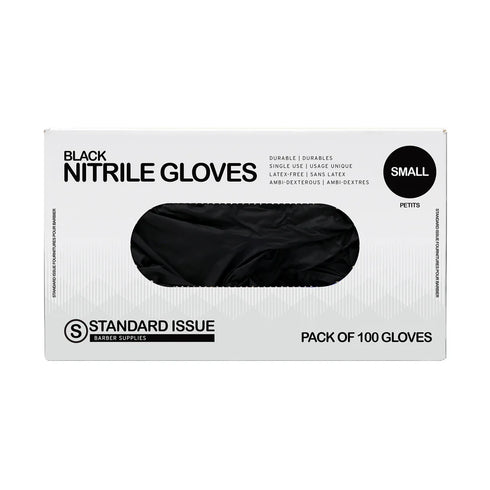 Standard Issue Black Nitrile Gloves - Small