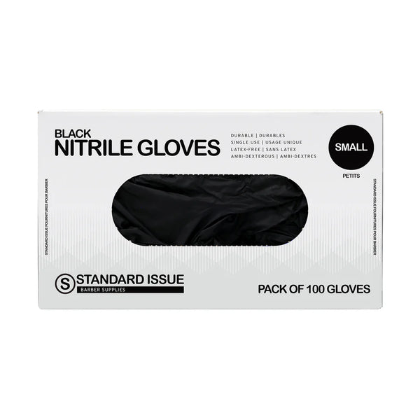 Standard Issue Black Nitrile Gloves - Small