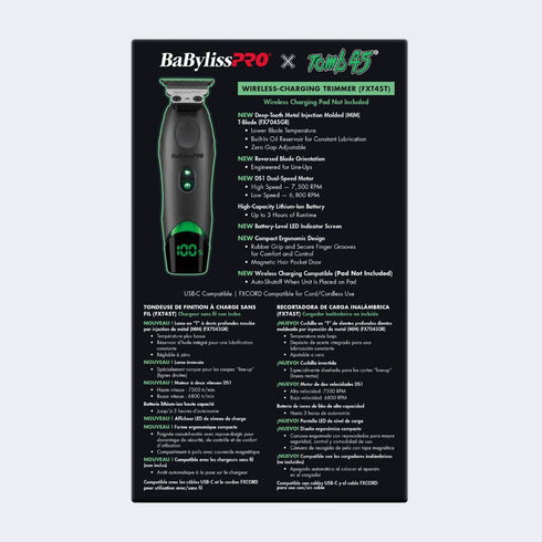 BaBylissPRO x Tomb45 Wireless-Charging Trimmer