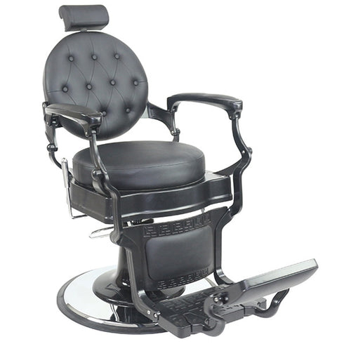 Joiken Harlem Barber Chair - Black Frame - Black Upholstery