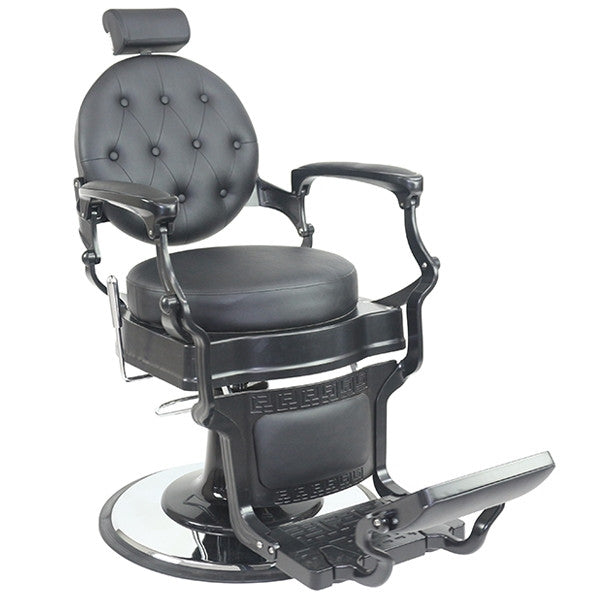 Joiken Harlem Barber Chair - Black Frame - Black Upholstery