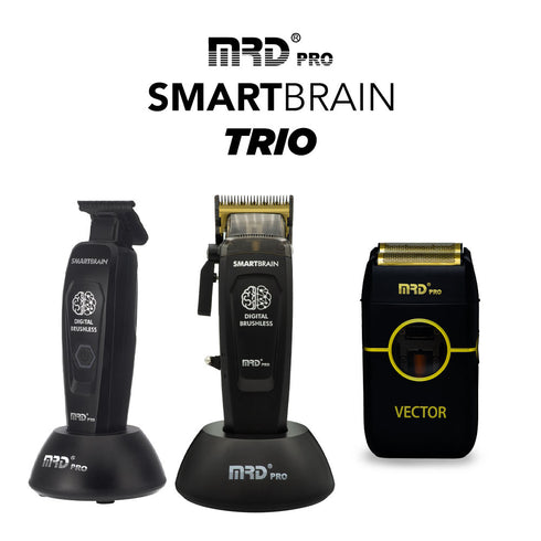 MRD Smart Brain Clipper, Trimmer & Foil Shaver Trio - Black